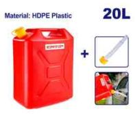 Plastic Jerry Can 20L Capacity, HDPE Plastic 3mm Thickness, 33x20x44cm Size, With Gas Can Spout Replacement